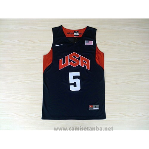 Camiseta USA 2012 Kevin Durant #5 Negro